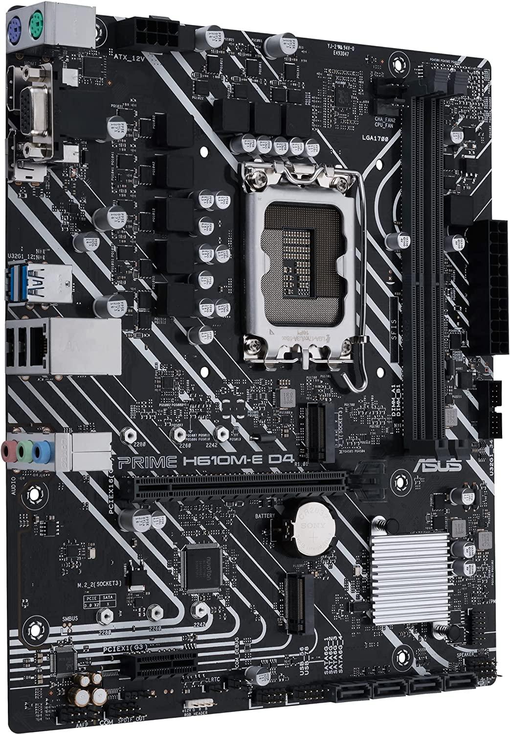 asus prime h610m e d4 motherboard