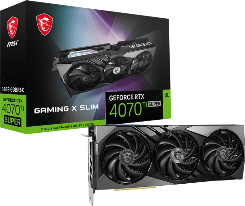 MSI GeForce RTX™ 4070 Ti SUPER 16G GAMING X SLIM - NVidia RTX4070 